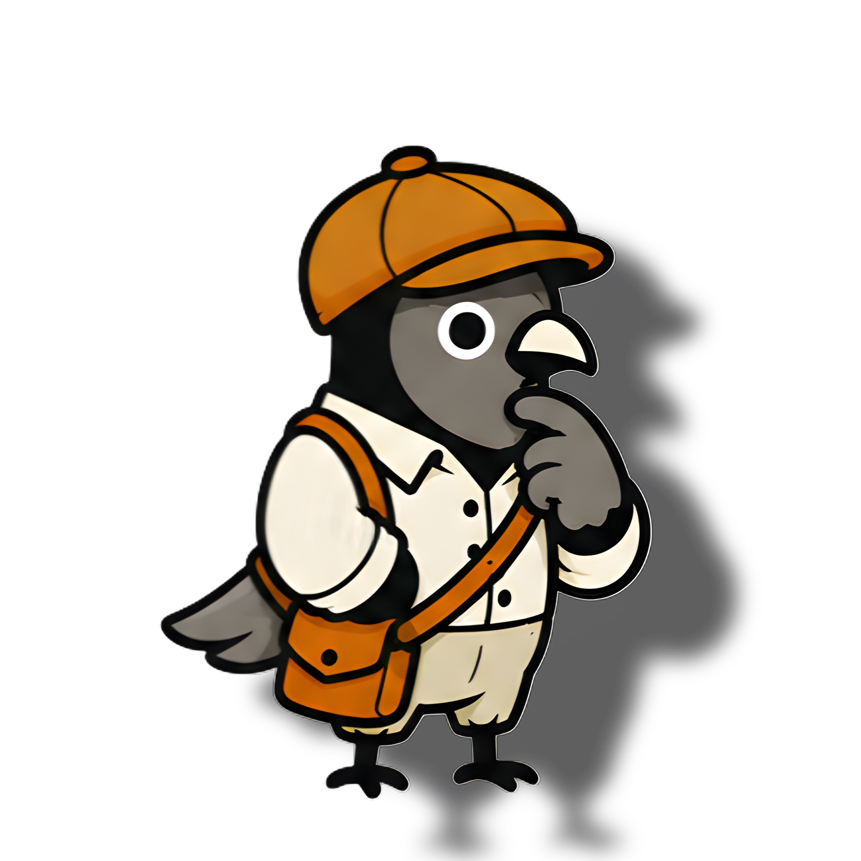 Mascot thinking sticker